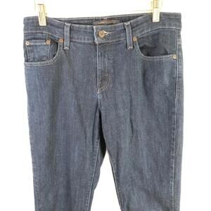 Levis Womens Stretch Denim Dark Wash Mid Rise Skinny Jeans 8M